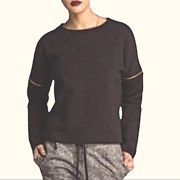 Lime & Vine Gray Sweatshirt with Rose Gold Zippers Size Medium - Picture 3 of 6